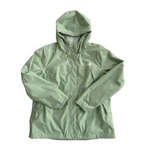The North Face Women's Antora Jacket Size XL Green Hooded Lightweight Rain Shell